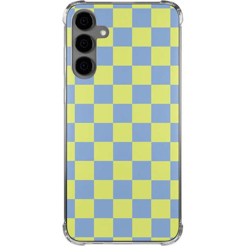 Neon Checkered Galaxy S24 Plus Clear Case
